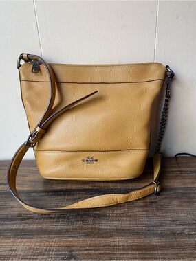 Coach Pebbled Leather Bucket Bag